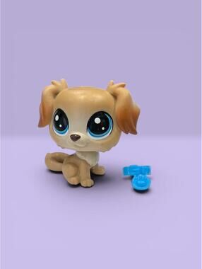 Littlest Pet Shop Austin Goldenpup #2-93 with collar Accessory LPS